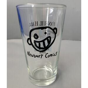 Newbury Comics Glass Tumbler Faneuil Hall Boston Mass 2008 Beer Pint 16fl oz